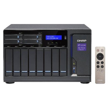 Qnap Intel Core i3-6100 3.7GHz/8GB RAM/4GbE/12SATA3/USB3.0/12-Bay Desktop TVS-1282-I3-8G-US